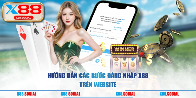 Hướng dẫn các bước đăng nhập X88 trên website